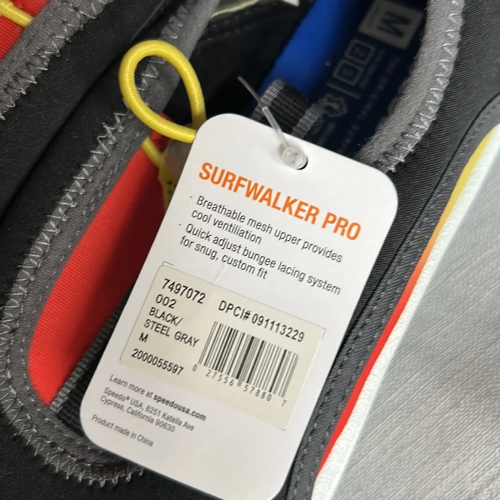 Speedo Boy's Junior Surfwalker Water Shoes - Black-Steel Gray